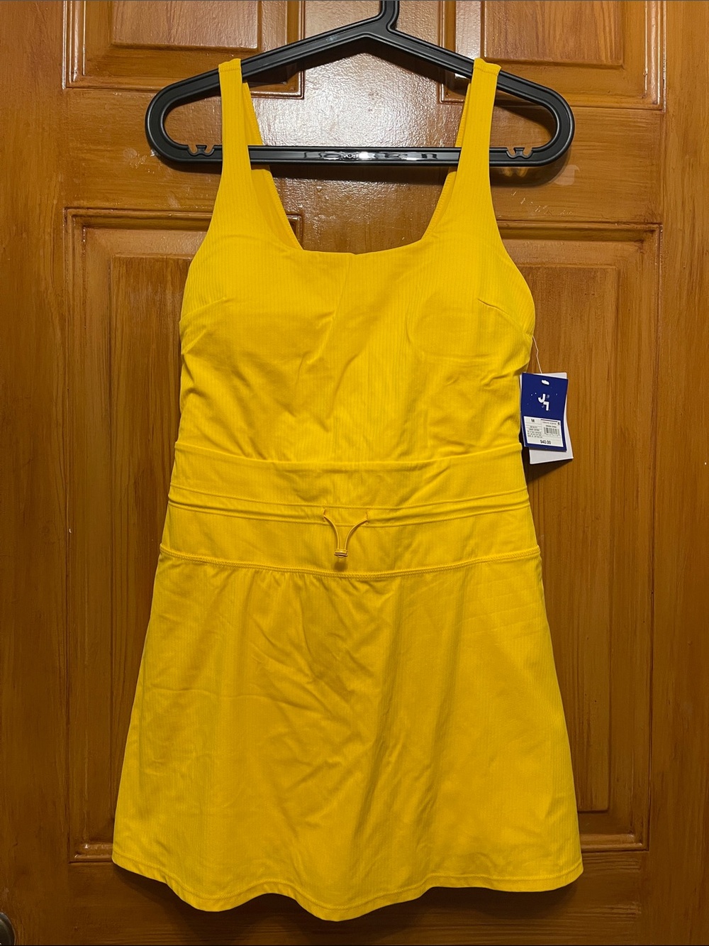 Yellow Tank Dress built in shorts and pads